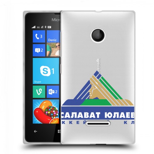 Полупрозрачный дизайнерский пластиковый чехол для Microsoft Lumia 435