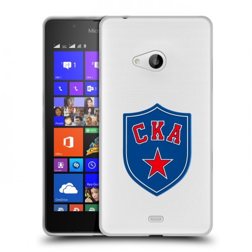 Полупрозрачный дизайнерский пластиковый чехол для Microsoft Lumia 540