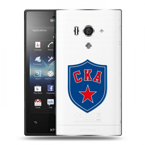 Полупрозрачный дизайнерский пластиковый чехол для Sony Xperia acro S