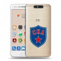 Полупрозрачный дизайнерский пластиковый чехол для ZTE Blade V8