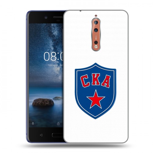 Полупрозрачный дизайнерский пластиковый чехол для Nokia 8