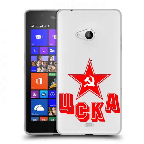 Полупрозрачный дизайнерский пластиковый чехол для Microsoft Lumia 540