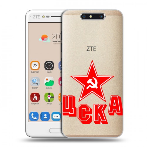 Полупрозрачный дизайнерский пластиковый чехол для ZTE Blade V8