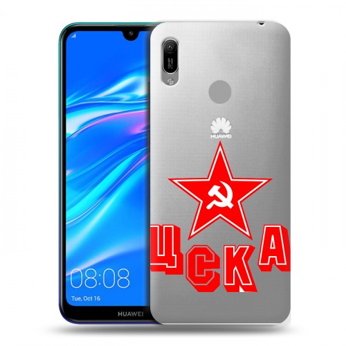 Полупрозрачный дизайнерский пластиковый чехол для Huawei Y6 (2019)