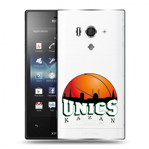 Полупрозрачный дизайнерский пластиковый чехол для Sony Xperia acro S