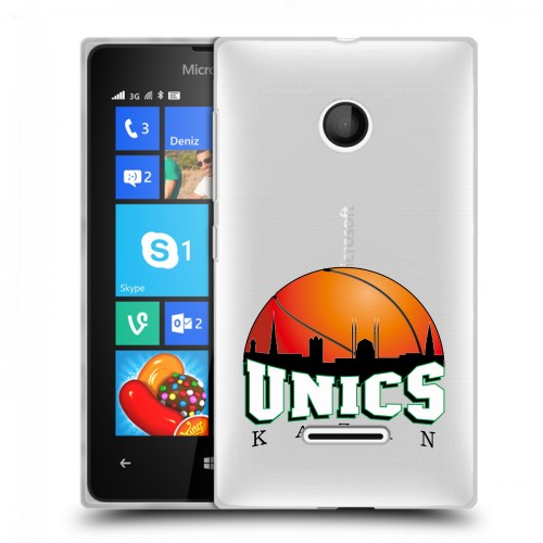 Полупрозрачный дизайнерский пластиковый чехол для Microsoft Lumia 435