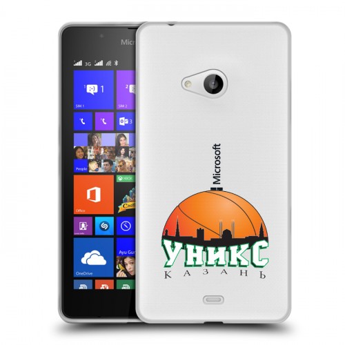 Полупрозрачный дизайнерский пластиковый чехол для Microsoft Lumia 540