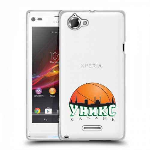 Полупрозрачный дизайнерский пластиковый чехол для Sony Xperia L