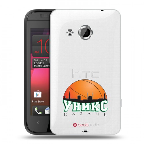 Полупрозрачный дизайнерский пластиковый чехол для HTC Desire 200