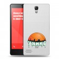 Полупрозрачный дизайнерский пластиковый чехол для Xiaomi RedMi Note