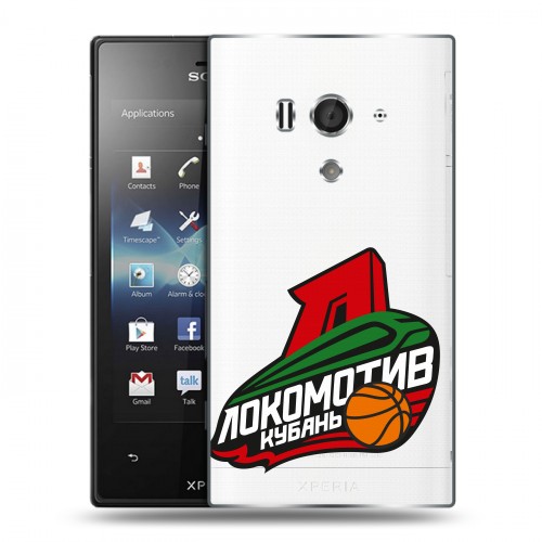 Полупрозрачный дизайнерский пластиковый чехол для Sony Xperia acro S