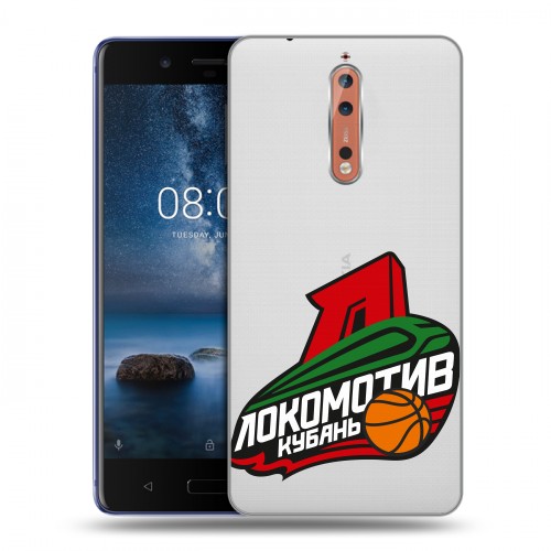 Полупрозрачный дизайнерский пластиковый чехол для Nokia 8