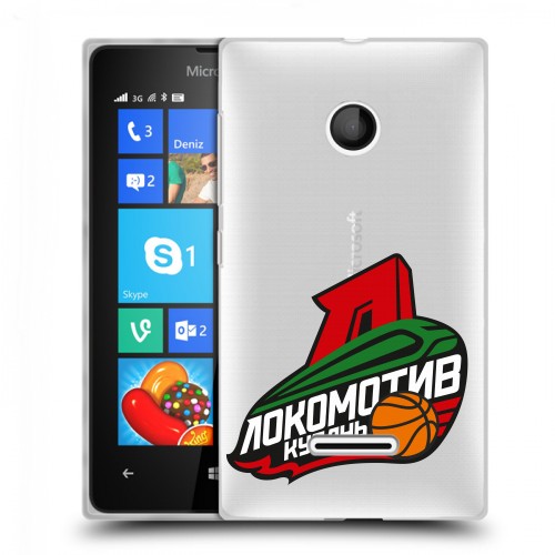 Полупрозрачный дизайнерский пластиковый чехол для Microsoft Lumia 435