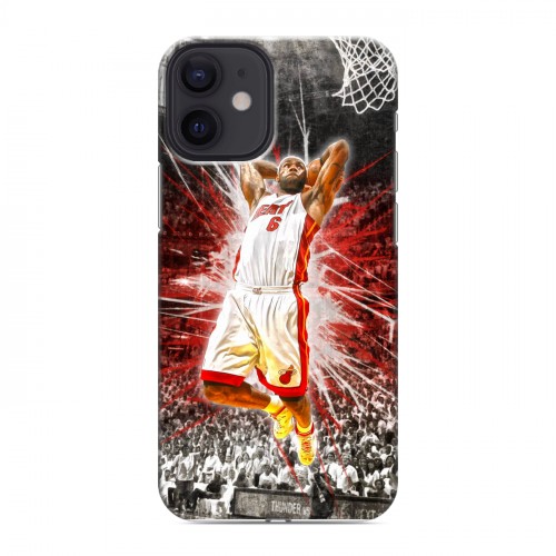 Дизайнерский силиконовый с усиленными углами чехол для Iphone 12 Mini НБА