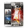 Дизайнерский пластиковый чехол для HTC One (M7) Dual SIM НБА