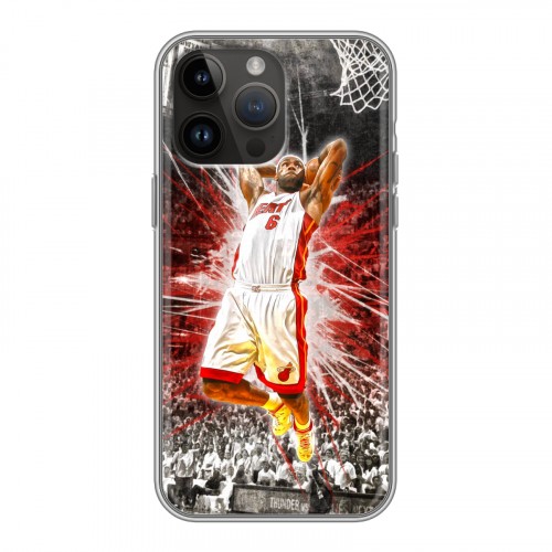Дизайнерский силиконовый с усиленными углами чехол для Iphone 14 Pro Max НБА