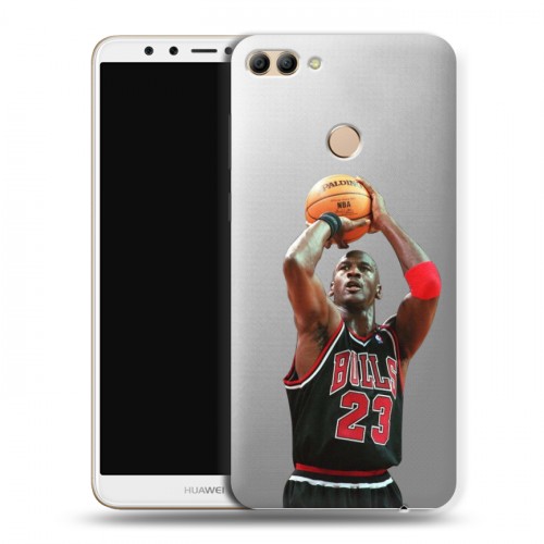 Полупрозрачный дизайнерский пластиковый чехол для Huawei Y9 (2018) НБА
