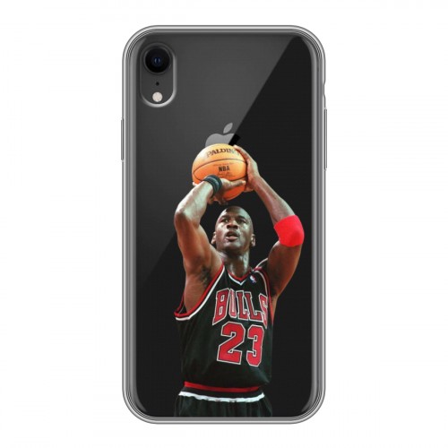 Полупрозрачный дизайнерский пластиковый чехол для Iphone Xr НБА