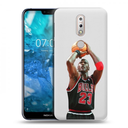 Полупрозрачный дизайнерский пластиковый чехол для Nokia 7.1 НБА