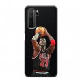 Полупрозрачный дизайнерский силиконовый с усиленными углами чехол для Huawei Honor 30S НБА