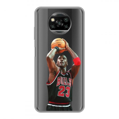 Полупрозрачный дизайнерский силиконовый с усиленными углами чехол для Xiaomi Poco X3 НБА