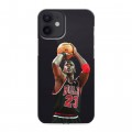 Полупрозрачный дизайнерский пластиковый чехол для Iphone 12 Mini НБА
