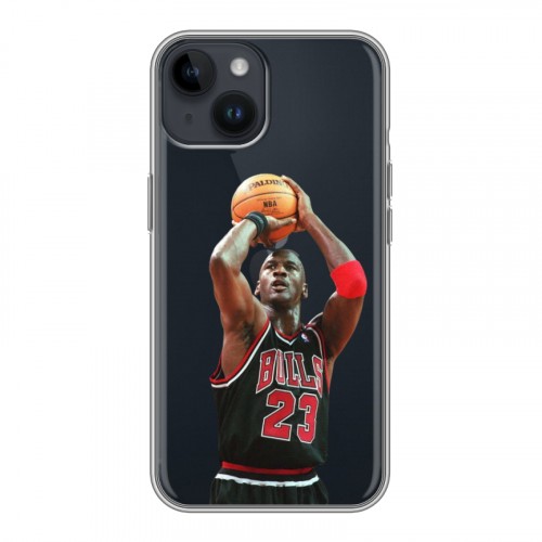 Полупрозрачный дизайнерский пластиковый чехол для Iphone 14 НБА