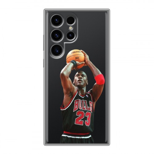 Полупрозрачный дизайнерский силиконовый чехол для Samsung Galaxy S24 Ultra НБА