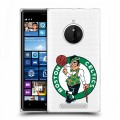 Полупрозрачный дизайнерский пластиковый чехол для Nokia Lumia 830 НБА