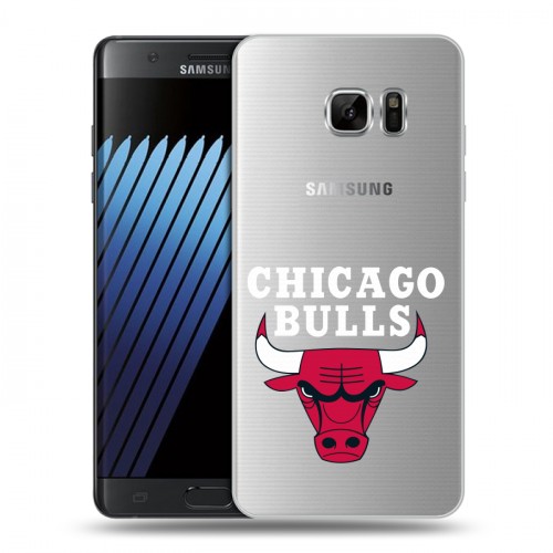 Полупрозрачный дизайнерский пластиковый чехол для Samsung Galaxy Note 7 НБА