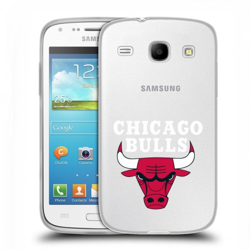 Полупрозрачный дизайнерский силиконовый чехол для Samsung Galaxy Core НБА