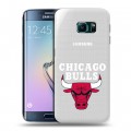 Полупрозрачный дизайнерский пластиковый чехол для Samsung Galaxy S6 Edge НБА