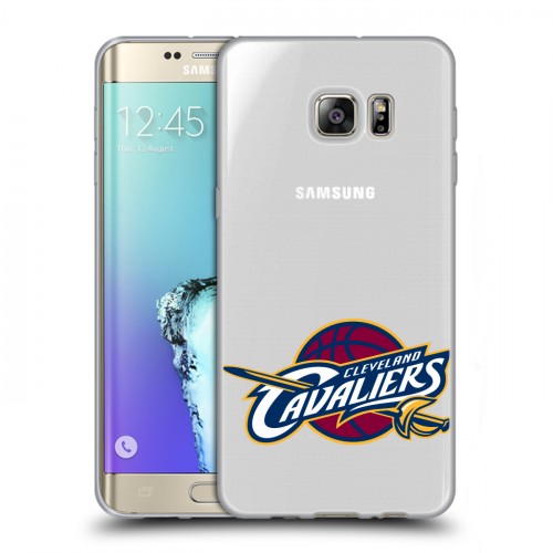 Полупрозрачный дизайнерский пластиковый чехол для Samsung Galaxy S6 Edge Plus НБА