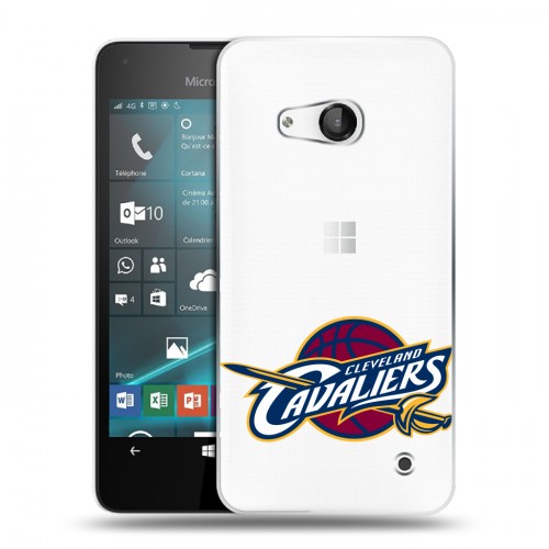 Полупрозрачный дизайнерский пластиковый чехол для Microsoft Lumia 550 НБА