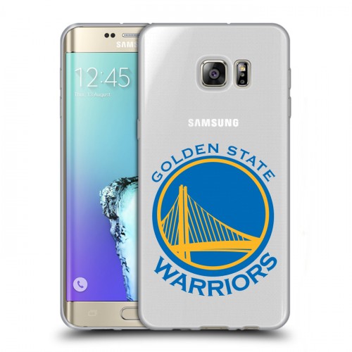 Полупрозрачный дизайнерский пластиковый чехол для Samsung Galaxy S6 Edge Plus НБА