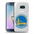 Полупрозрачный дизайнерский пластиковый чехол для Samsung Galaxy S6 Edge НБА