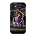 Дизайнерский силиконовый с усиленными углами чехол для Iphone 12 Mini НБА