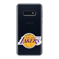 Полупрозрачный дизайнерский силиконовый чехол для Samsung Galaxy S10e НБА