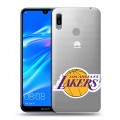 Полупрозрачный дизайнерский пластиковый чехол для Huawei Y6 (2019) НБА