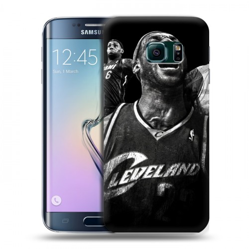 Дизайнерский пластиковый чехол для Samsung Galaxy S6 Edge НБА
