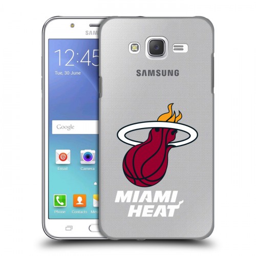 Полупрозрачный дизайнерский пластиковый чехол для Samsung Galaxy J5 НБА