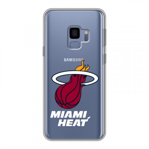 Полупрозрачный дизайнерский пластиковый чехол для Samsung Galaxy S9 НБА