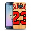 Дизайнерский пластиковый чехол для Samsung Galaxy S6 Edge НБА
