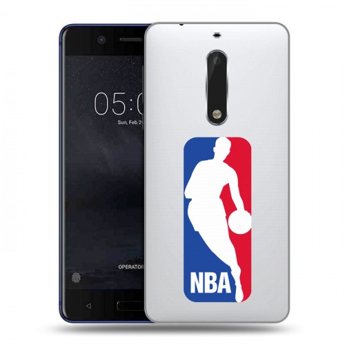 Полупрозрачный дизайнерский пластиковый чехол для Nokia 5