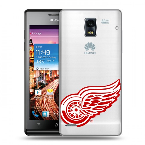 Полупрозрачный дизайнерский пластиковый чехол для Huawei Ascend P1