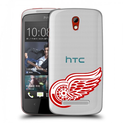 Полупрозрачный дизайнерский пластиковый чехол для HTC Desire 500