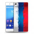 Дизайнерский пластиковый чехол для Sony Xperia Z3+ Российский флаг