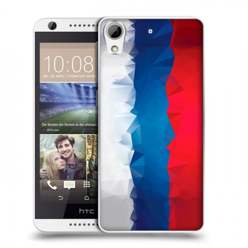 Дизайнерский пластиковый чехол для HTC Desire 626 Российский флаг