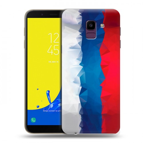 Дизайнерский пластиковый чехол для Samsung Galaxy J6 Российский флаг