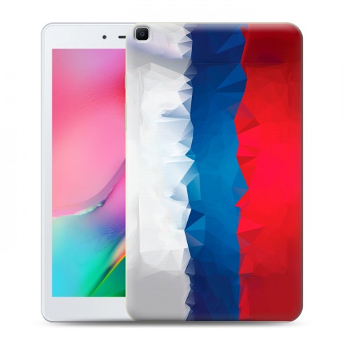 Дизайнерский силиконовый чехол для Samsung Galaxy Tab A 8.0 (2019) Российский флаг